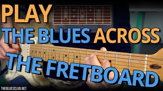 How to play the BLUES SCALE easily across the entire Guitar Fretboard