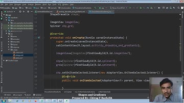 Android Practical 42 Drawables and Gradients Programmatically  2 Spinners