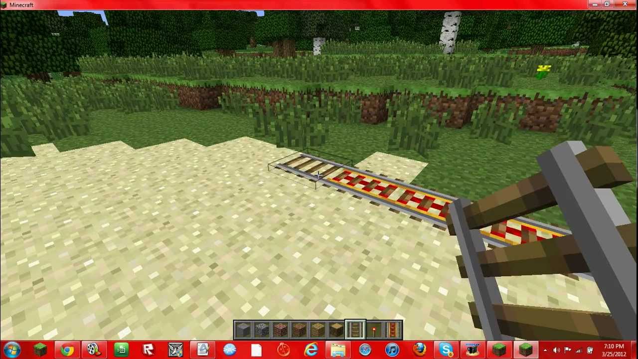 Minecraft: How To Make A Powered Rail System - YouTube