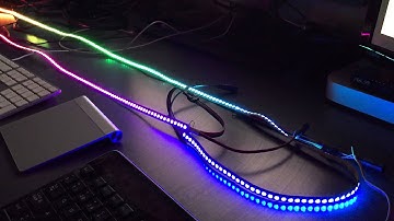 Raspberry Pi driving a 400+ APA102 LED stripe with pure Python