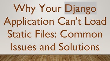 Why Your Django Application Can