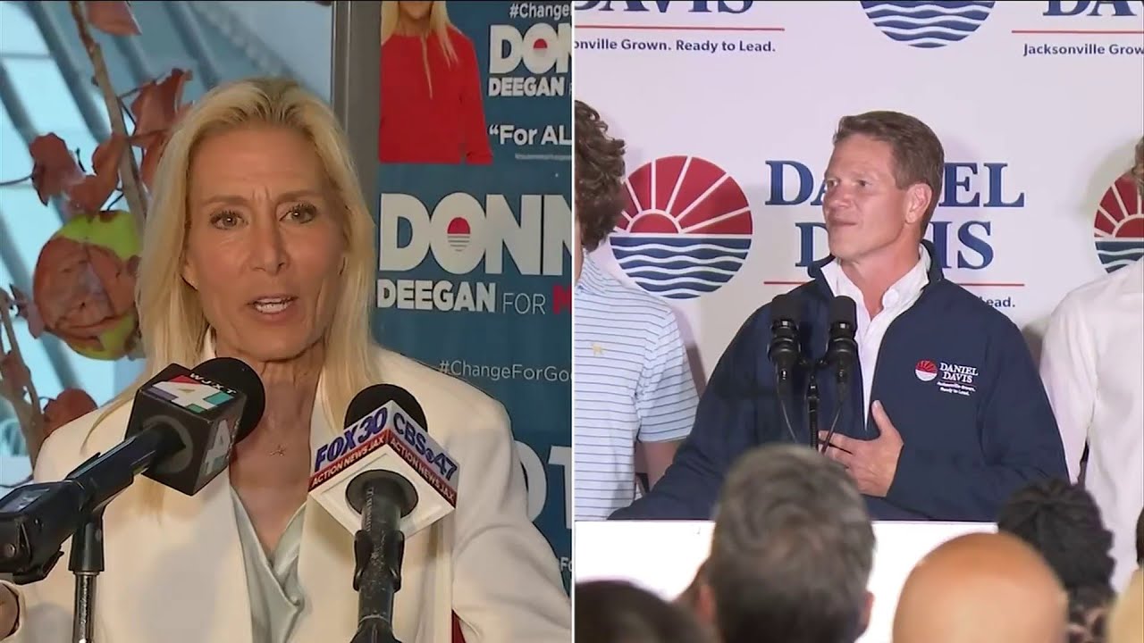 Jacksonville mayoral candidates Daniel Davis, Donna Deegan headed to