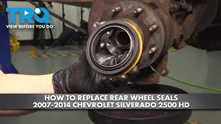How to Replace Rear Axle Seals 2007-2014 Chevrolet Silverado 2500