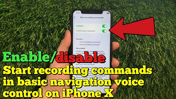 How to enable or disable start recording commands in basic navigation voice control on iPhone X