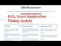 EIDL Grant Application Update | Timing of New EIDL Application