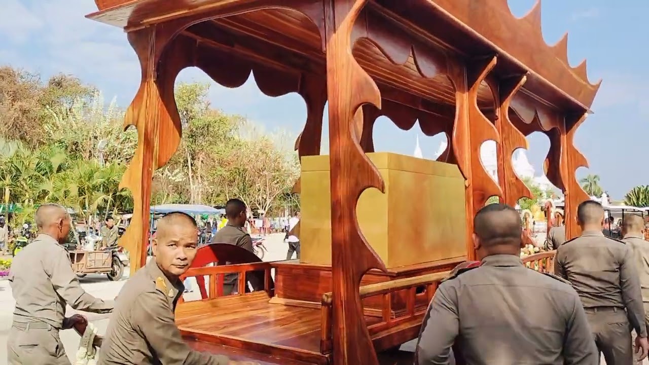 เคลื่อนสังขารหลวงปู่คำบ่อ ฐิตปัญโญ สู่เมรุชั่วคราว วัดใหม่บ้านตาล ต.โคกสี อ.สว่างแดนดิน จ.สกลนคร 