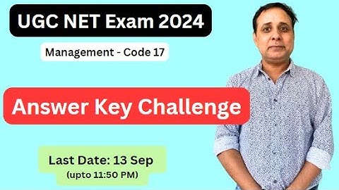 Answer Keys Challenge - UGC NET in Management (Code 17) Exam 2024