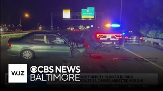 Queen Anne's County Sheriff's deputy injured during traffic stop on Route 50, driver arrested for DU