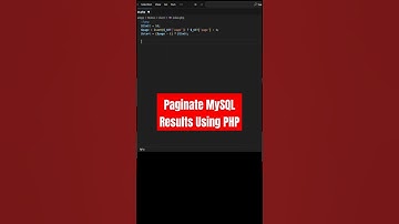 Paginate MySQL Results Using PHP