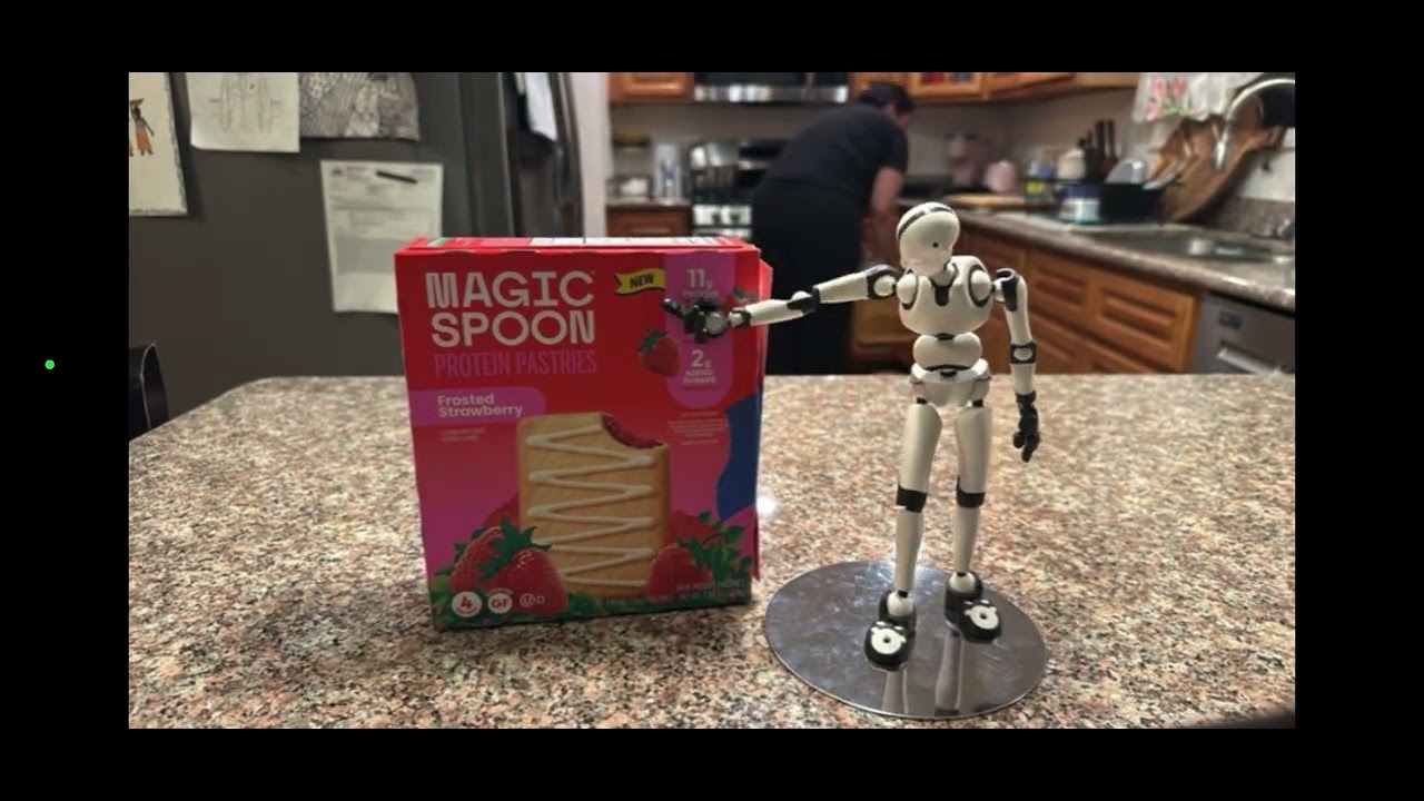 Stickybones having fun with Magic Spoon protein pastries