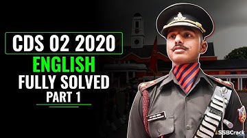 CDS 2 2020 English Answer Keys [Fully Solved]