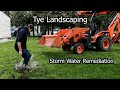 Storm water remediation by installing a dry well  leach field and yard grading  east brunswick nj