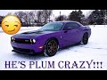 Driving my Challenger Hellcat in the snow *WINTER TIRES*