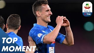 Milik controls perfectly before slotting past Olsen | Roma 1-4 Napoli | Top Moment | Serie A