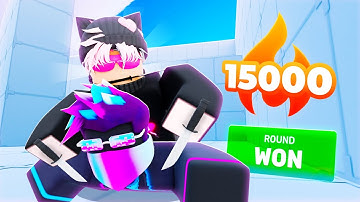 I Only Used KNIFE To Reach 15,000 Winstreak IN Roblox RIVALS!