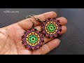 ⚜️Easy Huichol Earrings/Seed bead Jewelery/Pendientes Huichol/Joyas con cuentas de semillas/Tutorial