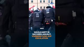 Drei Szenarien bereiten der Polizei in Sachsen-Anhalt Sorgen: Ein möglicher AfD-Wahlsieg, ein