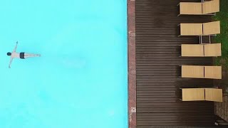 Jumping To Swimming Pool Stock Video