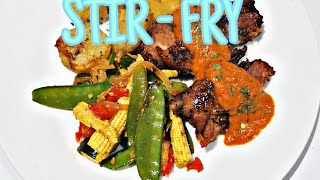 HOW TO MAKE BABY CORN AND MANGETOUT STIR-FRY RECIPE | SOUTH AFRICAN  YOUTUBER