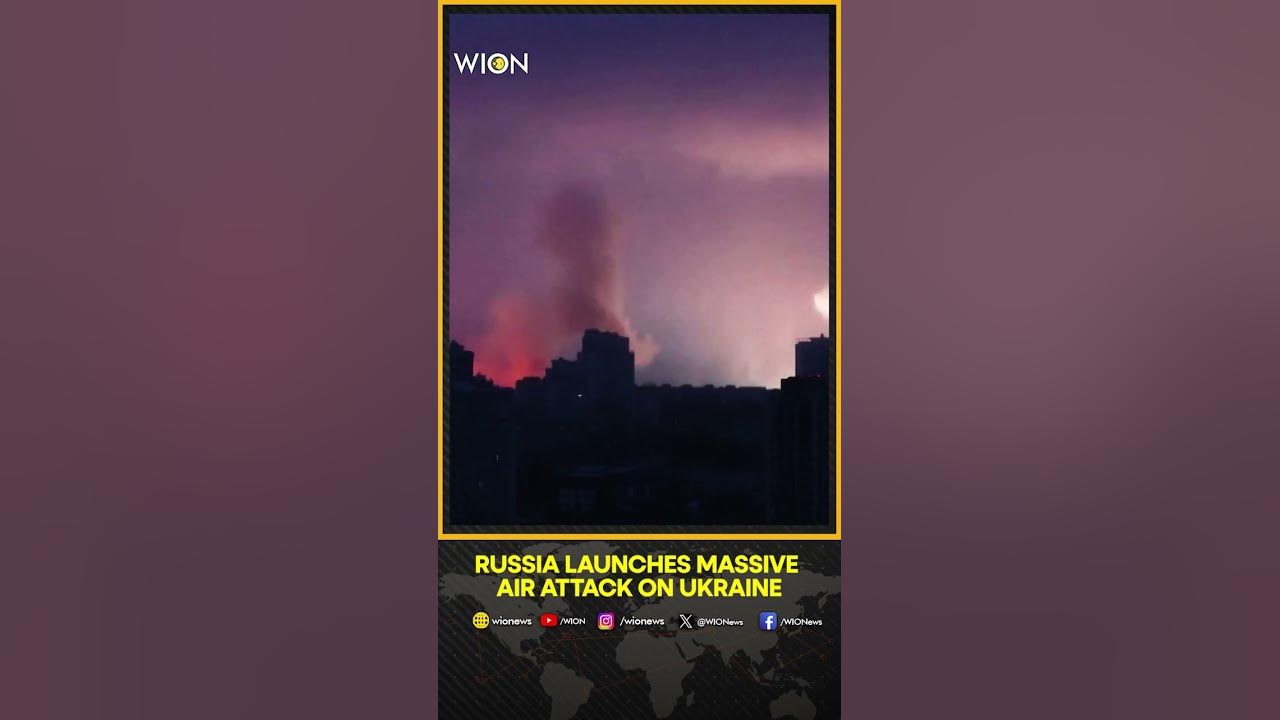 Explosions and smoke over Kyiv as Russia launches massive air attack on Ukraine | WION Shorts