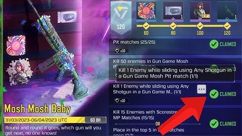 Call Of Duty Mobile Kill 1 Enemy while sliding using Any Shotgun  in a Gun Game Mosh Pit match