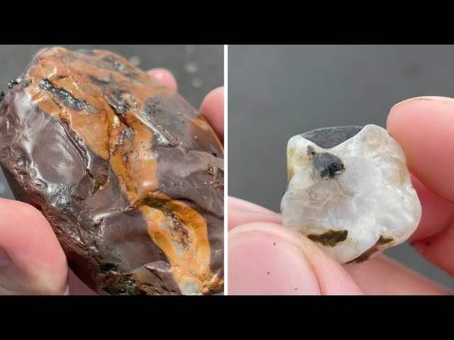 海岸で石拾い 良質なジャスパーに玉髄 - YouTube