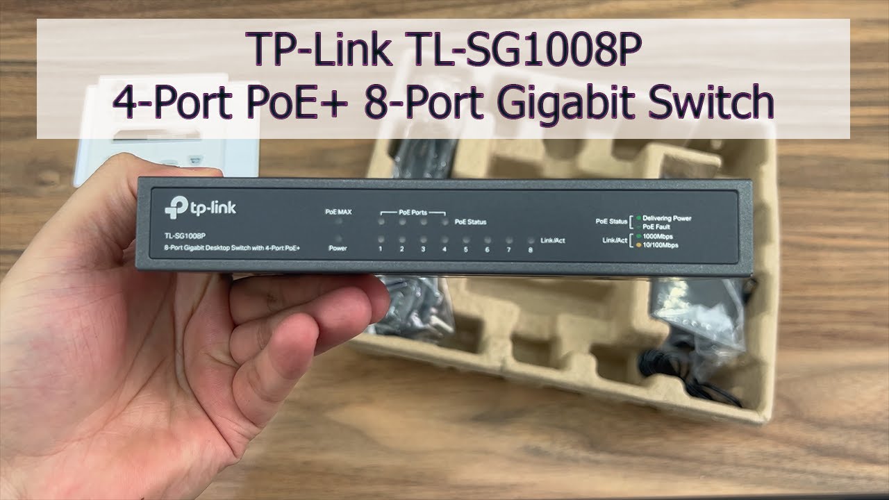 TL-SG1008P  8-Port Gigabit Desktop PoE Switch with 4-Port PoE+