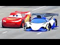 Devel sixteen gtr vs lightning mcqueen  drag race 20 km