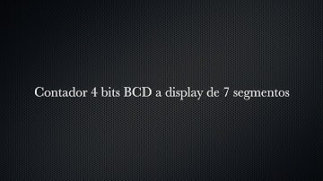Contador 4 Bits BCD a Display 7 Segmentos