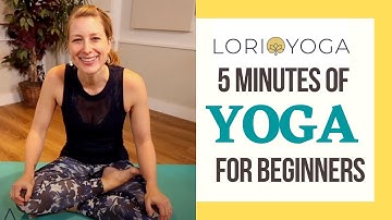5 Minutes of Yoga for Beginners - Breathing and Stretching No Props Needed