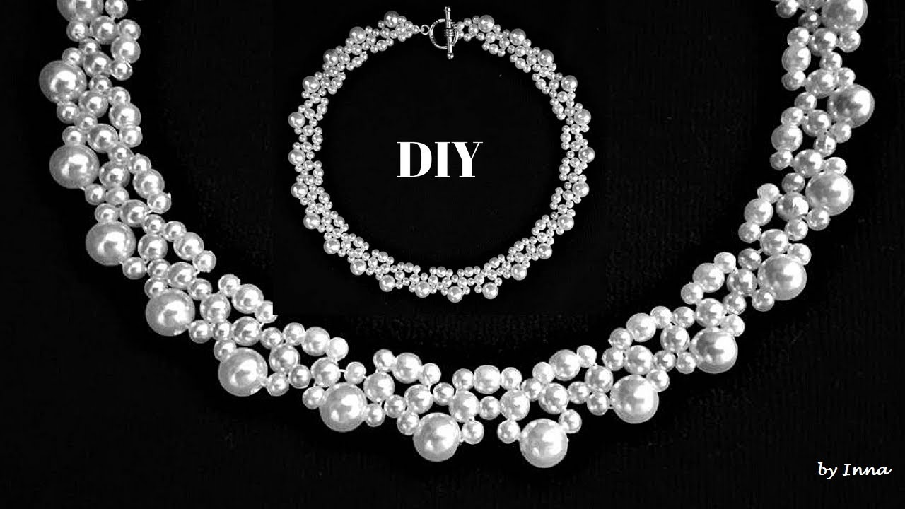 How to make a beaded necklace in less than 15 minutes for a little ...