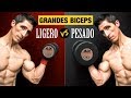 Como CRECER BICEPS ¿Pesos Pesados VS Pesos Ligeros?