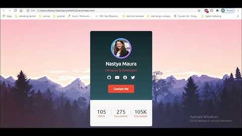 Profile Card Using Only HTML & CSS | How To Make Profile Card In HTML & CSS | User Profile UI Design
