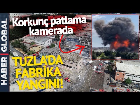 SON DAKİKA! Tuzla'da Fabrikada Yangın! Korkunç Patlama Kameraya Böyle Yansıdı