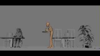 3D ANIMATION MAYA - the crazy waiter ! - short -