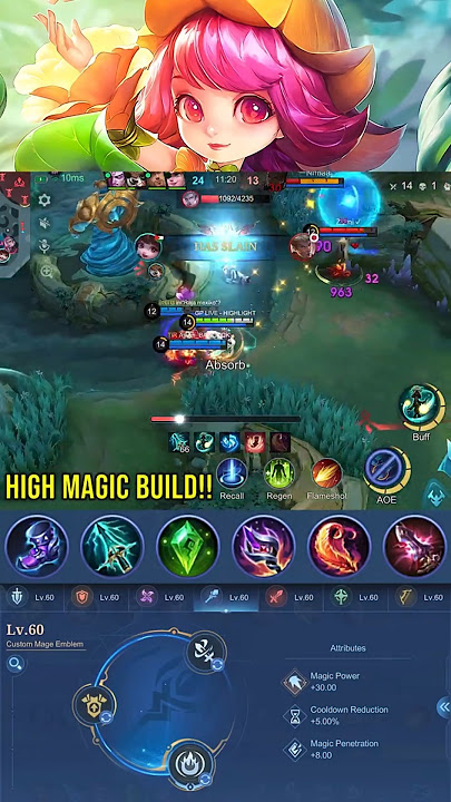 Chang'e High Magic Damage Build (Part 24) - MLBB #gameplayproplayer #chang'e #MLBB