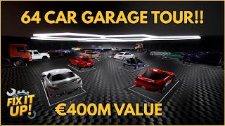 64 Car Garage Tour In Fix It Up!! ($400 Million Value!!)