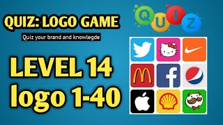 QUIZ: LOGO GAME LEVEL 14 | LOGO 1-40 ANSWERS. #logoquizgames