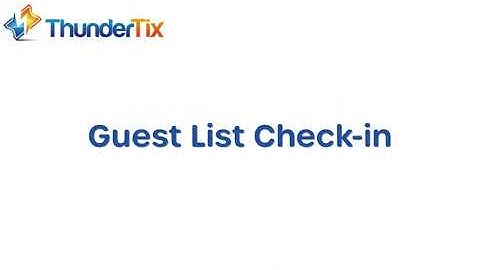 Guest List Check-In