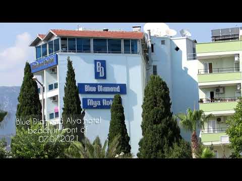 Blue Diamond Alya hotel beach in front of. 07.07.2021 Alanya Turkeya