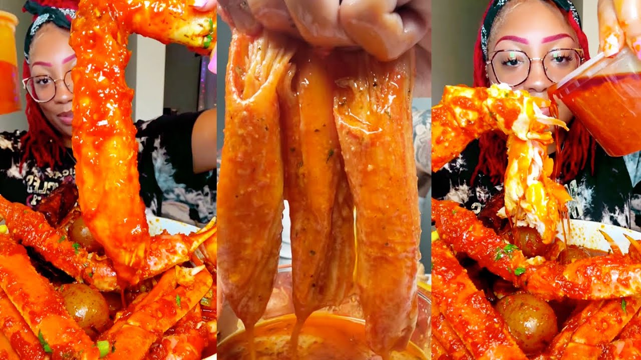 YUMMY Foods Mukbang | King Crab Legs, Lobster, Imitation Crab, and More TikTok Eats!