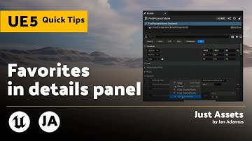 Unreal Engine 5 QuickTip | Favorites in the Details panel
