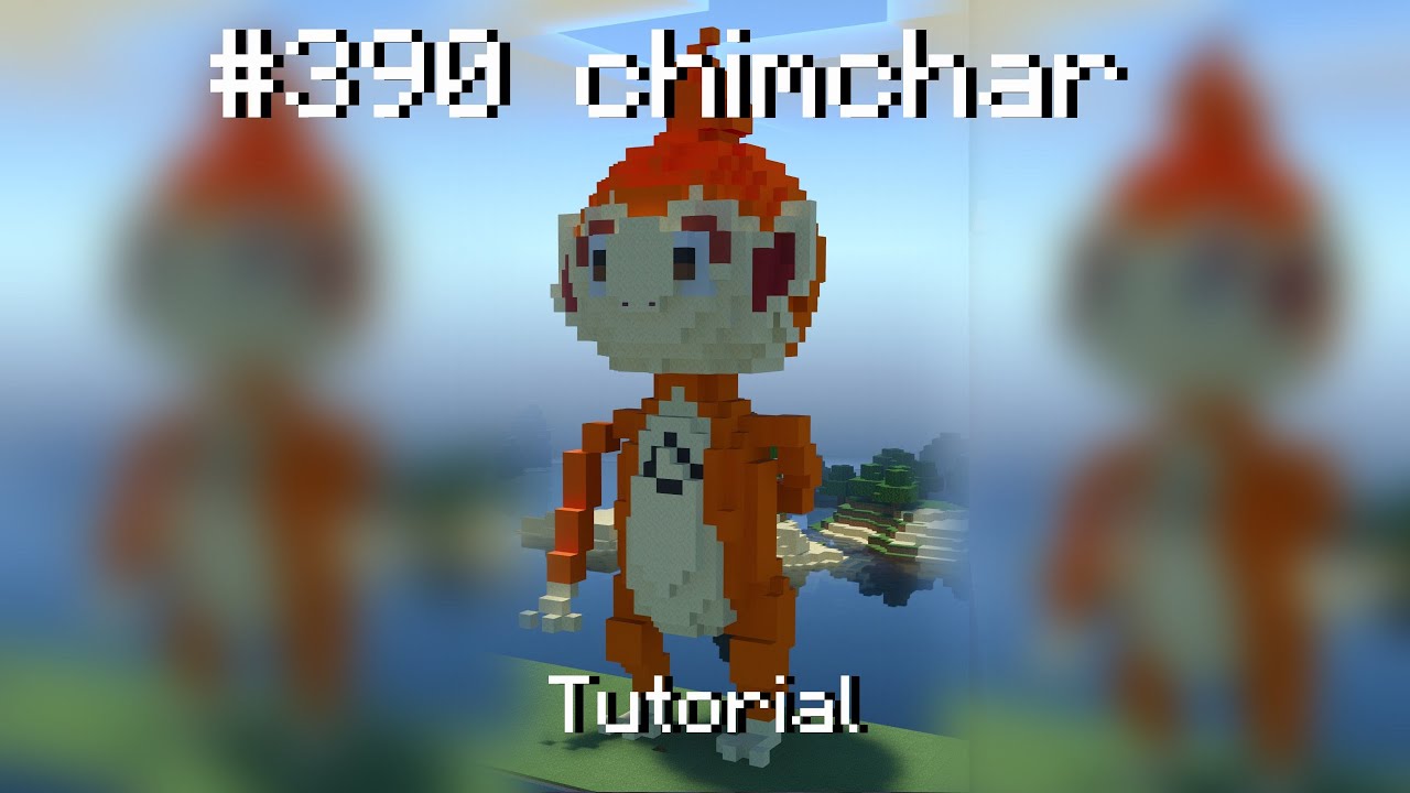 How To Build A Pokemon Chimchar Statue In Minecraft Tutorial Youtube