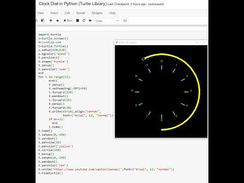 Clock Dial in Python Turtle Library - YouTube