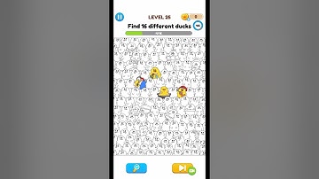 Annoying Puzzle Game - Level 25 - Find 16 different ducks.