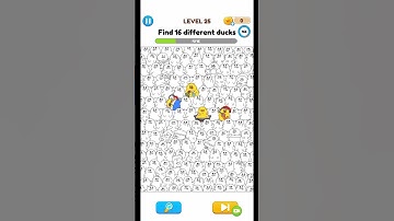 Annoying Puzzle Game - Level 25 - Find 16 different ducks.