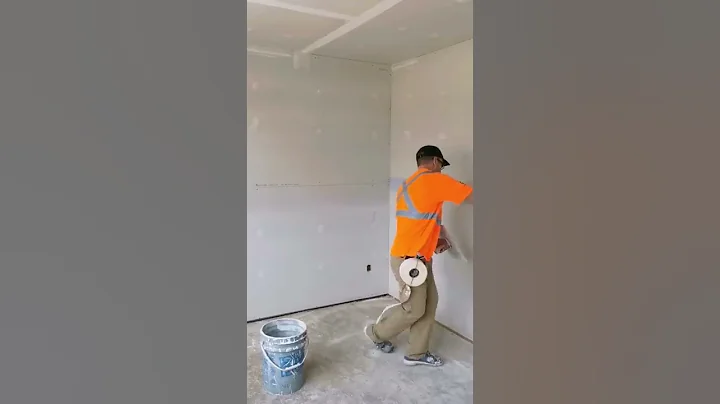 How to tape a drywall joint by hand.