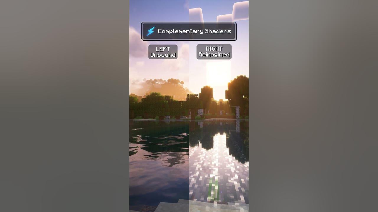 Minecraft complementary shaders reimagined vs unbound shorts youtube