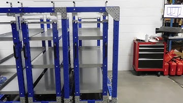 3 in 1 Mother Daughter Cart | FlexQube | Modular Material Handling Solutions