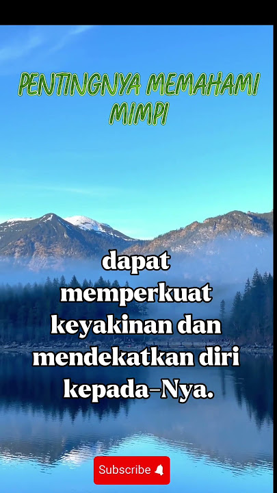 PENTINGNYA MEMAHAMI MIMPI #automobile #jalanyangjauhjanganlupapulang #satuklikuntukwujudkanimpianmu